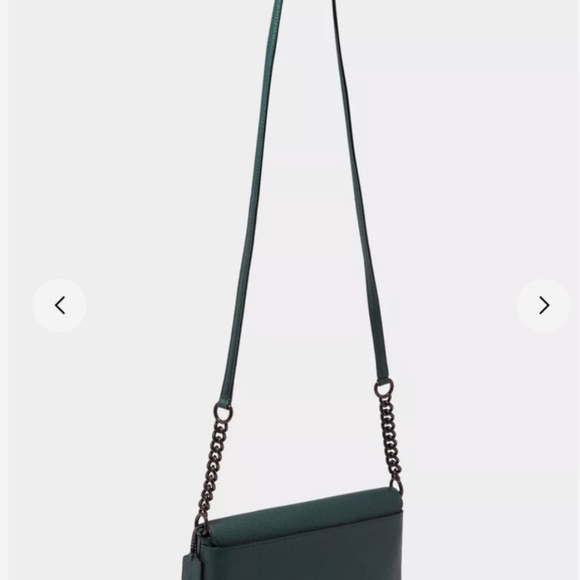 Coach Crosstown Crossbody Pebble Leather Bag Forest Green Purse - Picture 3 of 8